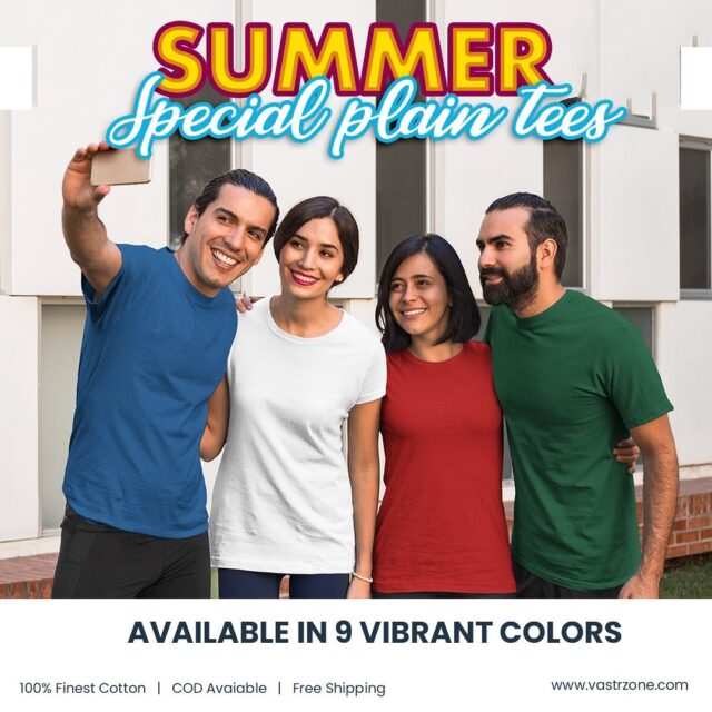 If you want to add a bit of spice to your wardrobe and look more awesome than your peers, our summer specials plain tees are on sale ☀️Shop Now: www.vastrzone.com
.
.
#fashion #tshirt #summer #qualitytshirt #solidtshirt #solidtshirts #plaintshirts #colortshirt #cottontshirt #cottontshirtformen
#tshirtviral #tshirtlover #mentshirt #womentshirt #plaintshirt
#graphictshirt #tshirtlovers #tshirtstyle #mentshirts #vastrzone