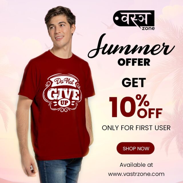 🤗 Summer is calling so join us 🌞 & get 10% off your first order!Shop Now ☀️ www.vastrzone.com
.
.
#summersale #summeroffer #fashion #tshirt #summer #qualitytshirt #solidtshirt #solidtshirts #plaintshirts #colortshirt
#cottontshirt #cottontshirtformen #tshirtviral #tshirtlover #mentshirt #womentshirt #plaintshirt #graphictshirt #tshirtlovers #tshirtstyle #mentshirts #vastrzone