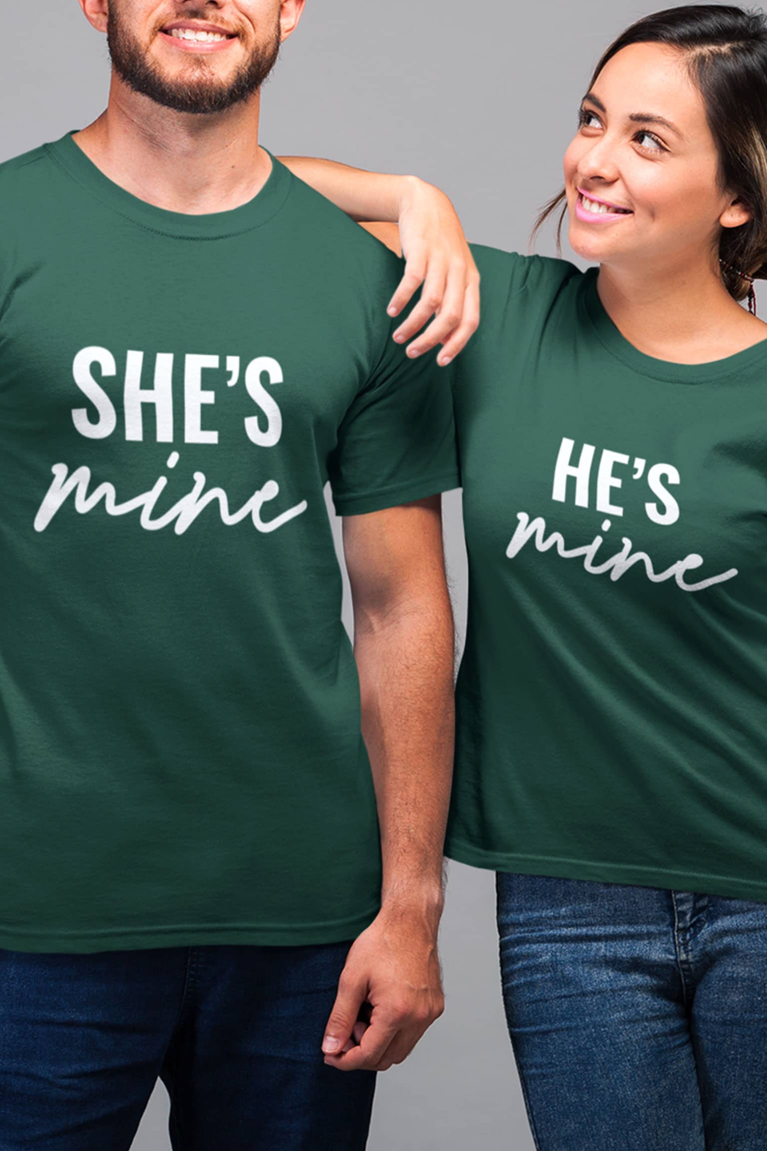 Couple Dark Green T-Shirt