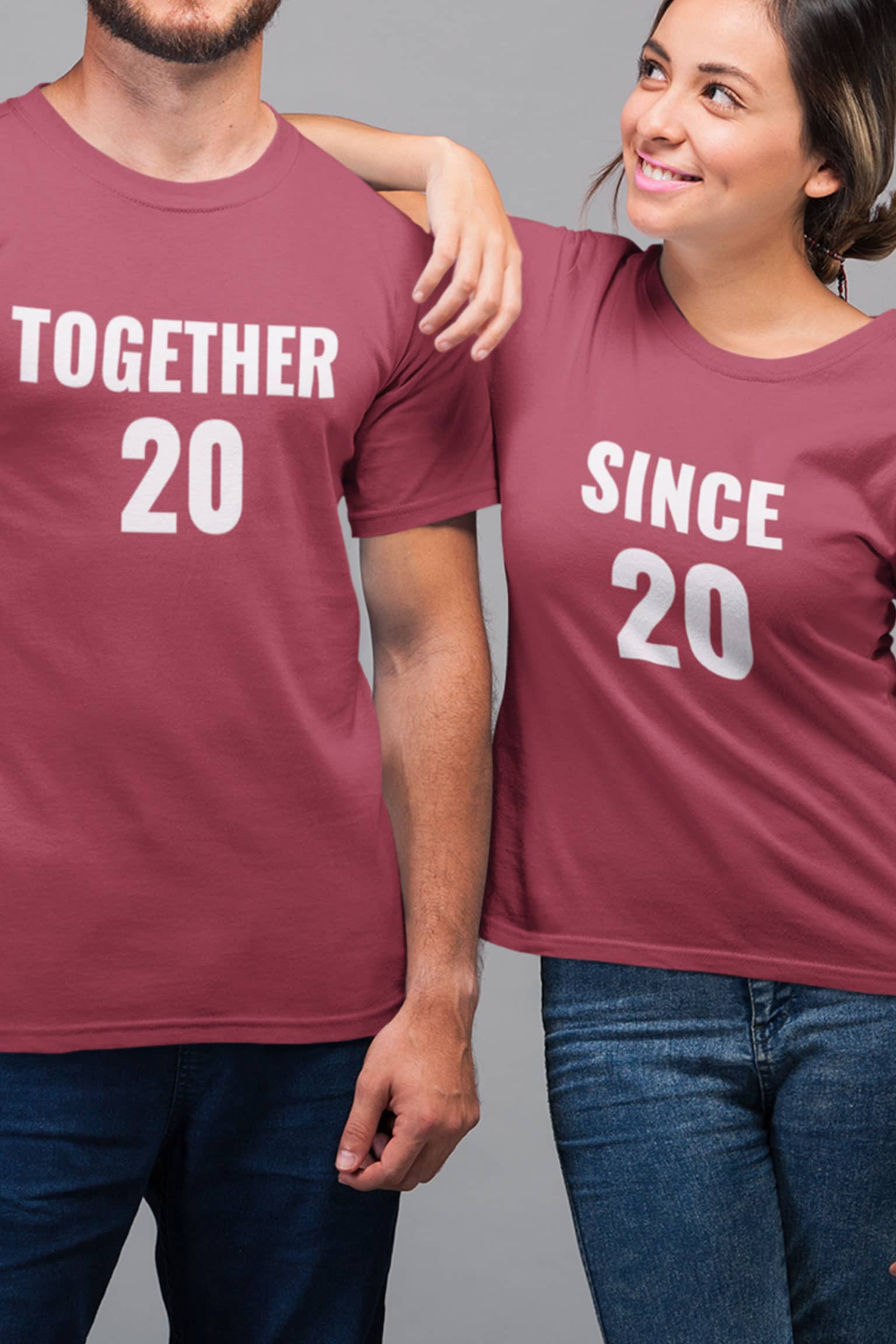 Couple Dark Red T-Shirt