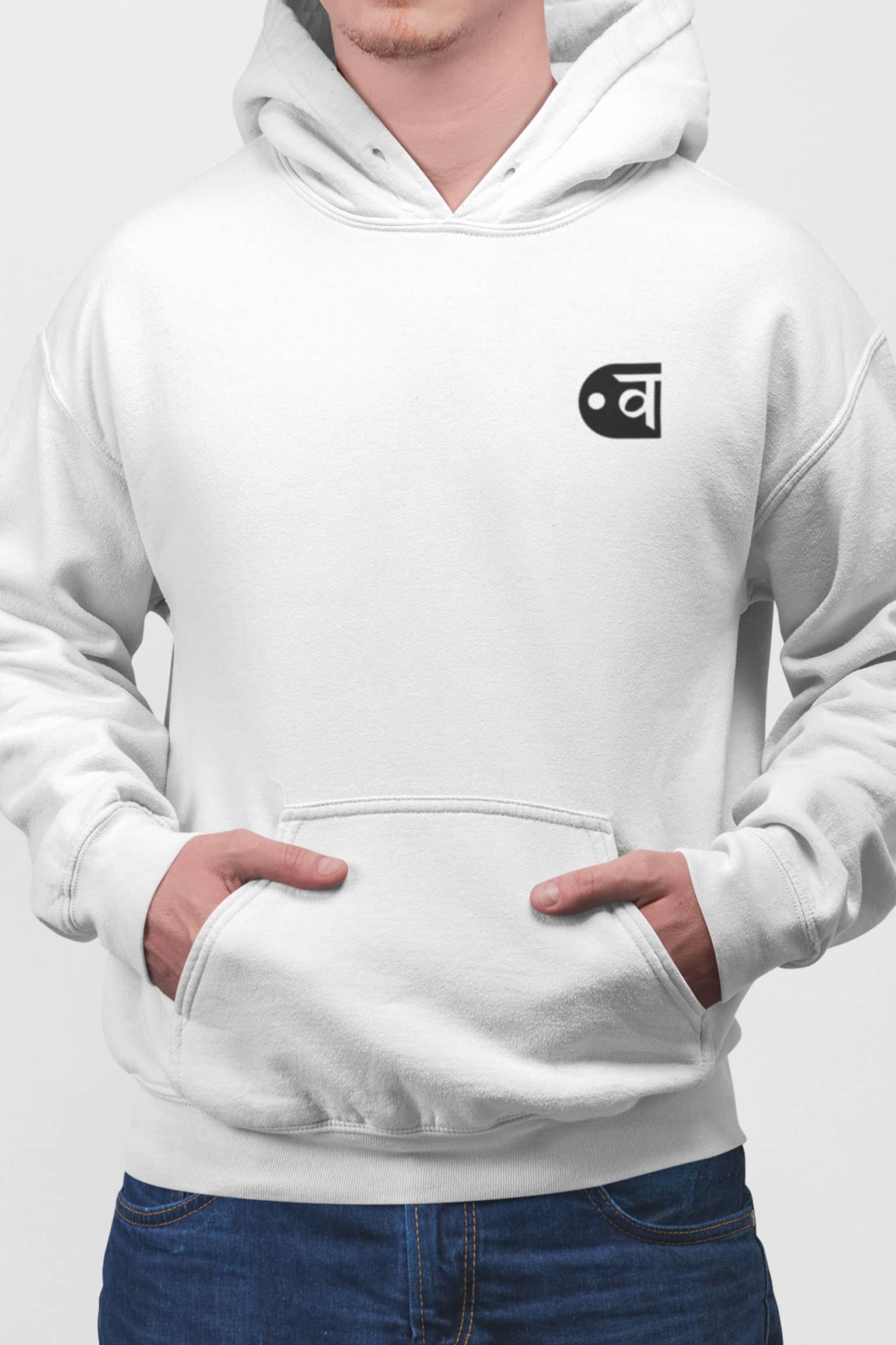 Men White Hoddie