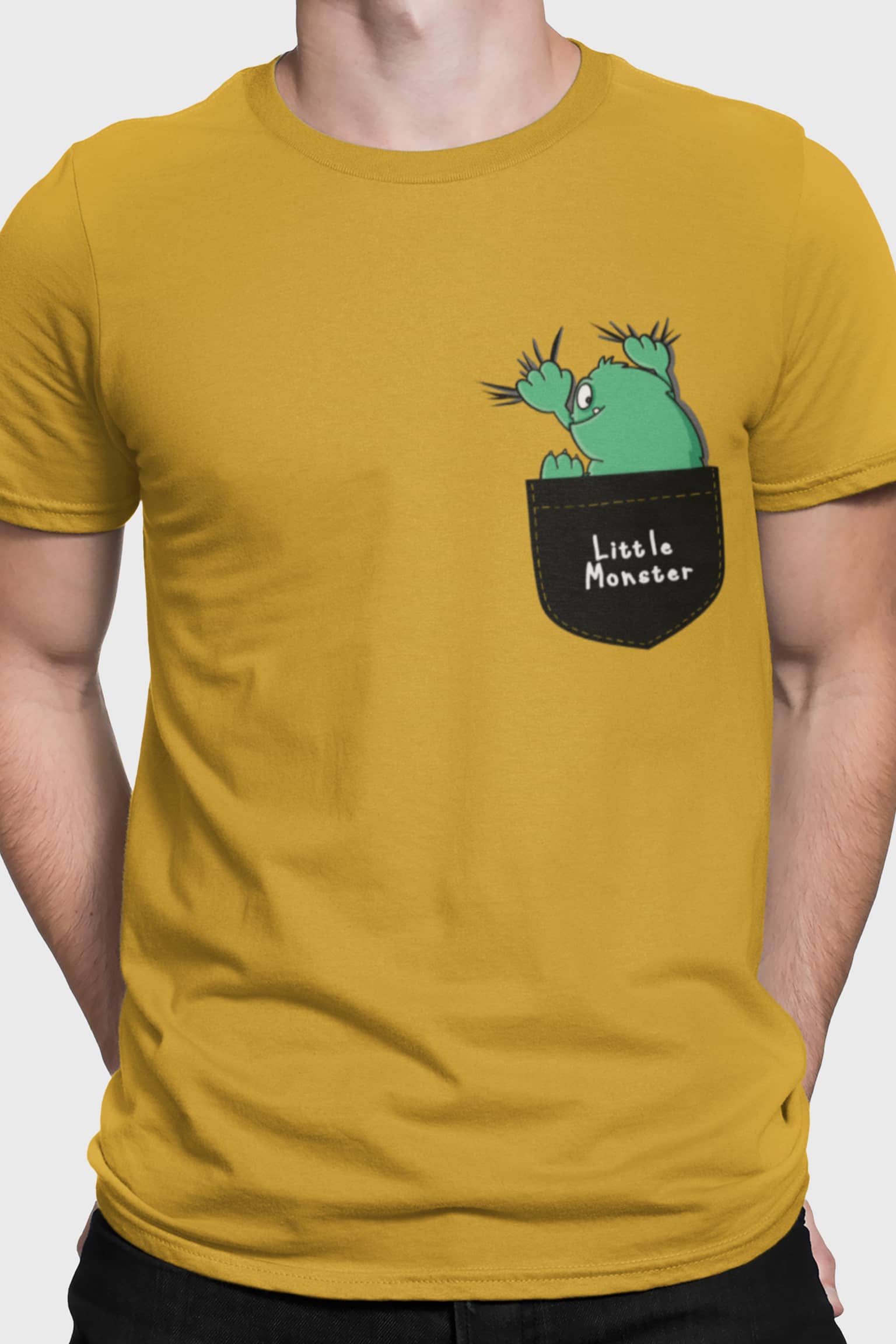 Men Yellow Premium T-Shirt